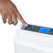 White Westinghouse AWHD-20L dehumidifier by JET INDIA, showing the compact unit with digital controls and air vents.