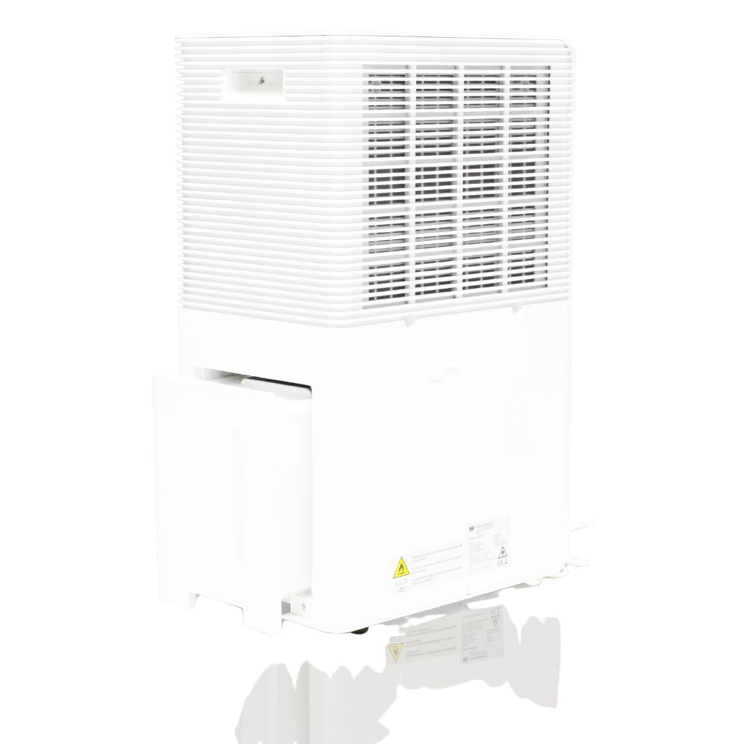 White Westinghouse AWHD-40L dehumidifier by JET INDIA, showing the compact appliance with digital controls and water tank.