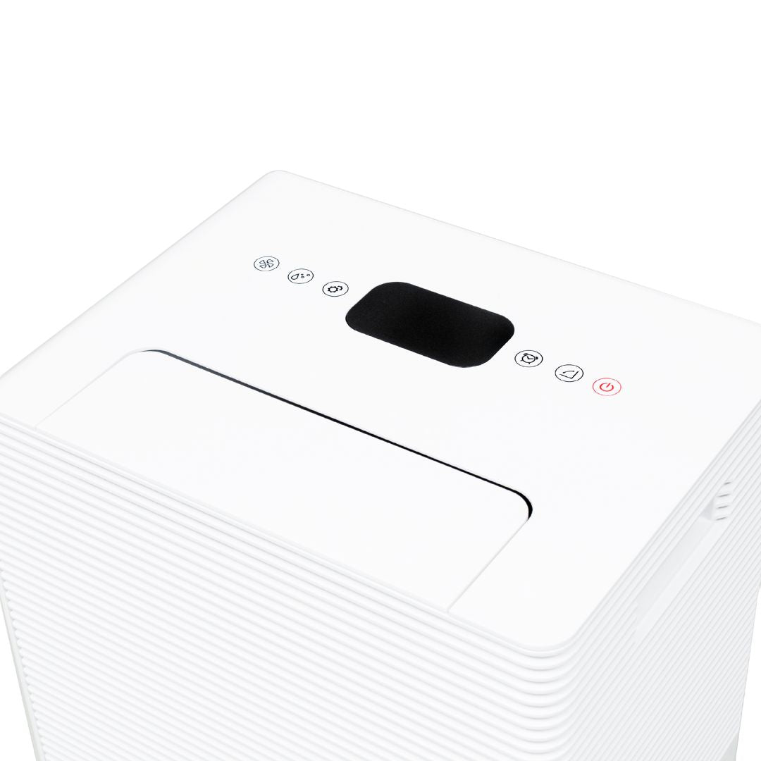 White Westinghouse AWHD-40L dehumidifier by JET INDIA, showing the compact design with control panel and water tank.