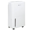 Westinghouse AWHD-20L white dehumidifier by JET INDIA, showing a sleek, compact appliance with control panel and water collection tank