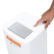 White Westinghouse AWHD-12L dehumidifier by JET INDIA, showing a compact appliance with control panel and air vents.