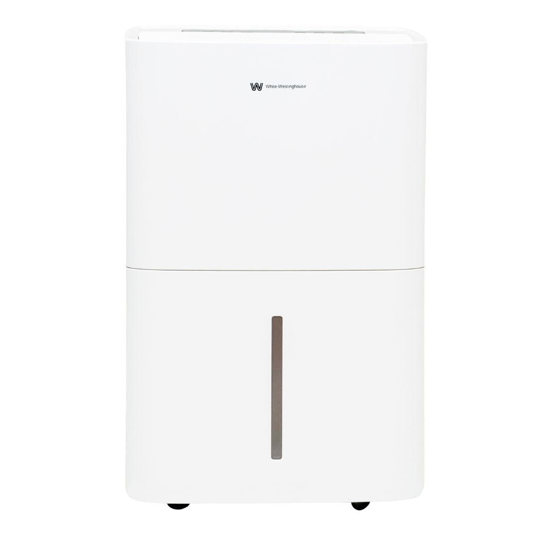 White Westinghouse AWHD-307L dehumidifier by JET INDIA, 30 liters per day, showing the front view with control panel.