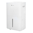 White Westinghouse AWHD-307L dehumidifier by JET INDIA showing front vent and control panel in a modern room setting
