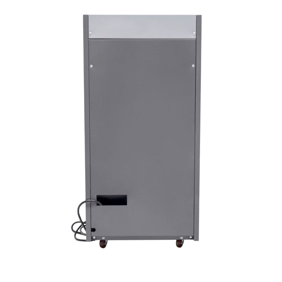 White Westinghouse WDE-603T dehumidifier by JET INDIA showing a sleek design and control panel for 60 liters per day moisture removal.