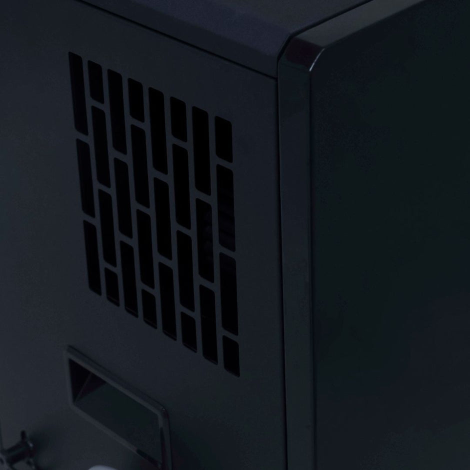 White Westinghouse WDE 100 dehumidifier by JET INDIA showing a large 100-litre capacity appliance for moisture removal.