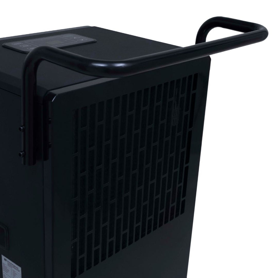 White Westinghouse WDE 100 dehumidifier by JET INDIA, 100-litre daily moisture removal, with digital controls and compact design.