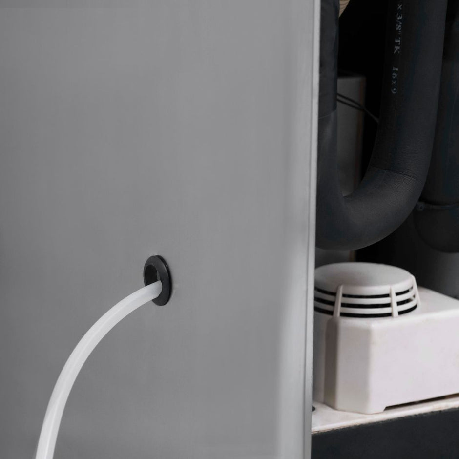 White Westinghouse WDE150S dehumidifier by JET INDIA, 150 litres per day, showing the sleek design and control panel.