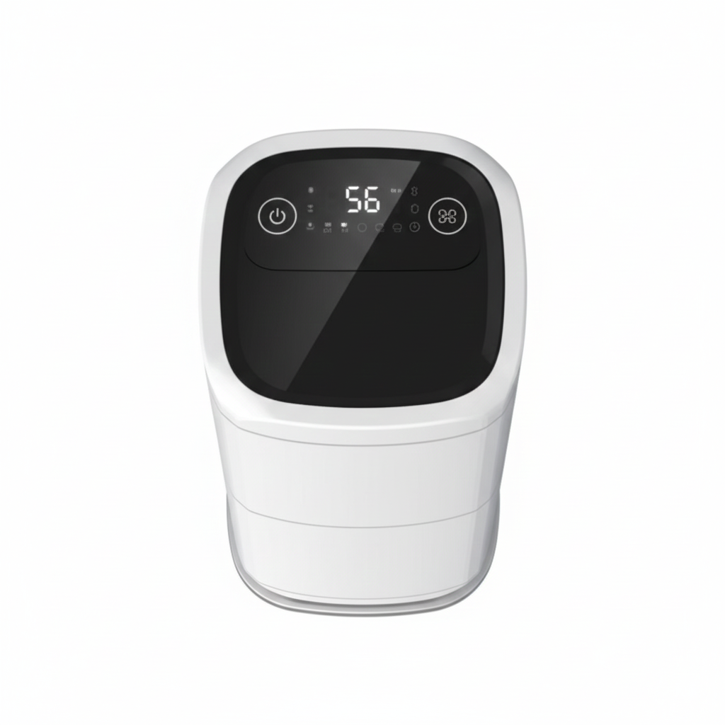 White Westinghouse WDE 606 dehumidifier by JET INDIA, showcasing its sleek design and control panel for 60 liters per day moisture removal.