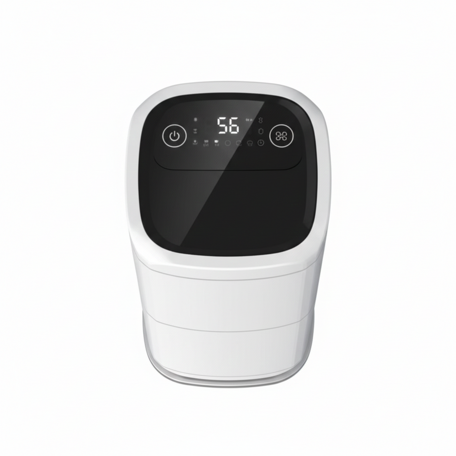 White Westinghouse WDE 606 dehumidifier by JET INDIA, showcasing its sleek design and control panel for 60 liters per day moisture removal.