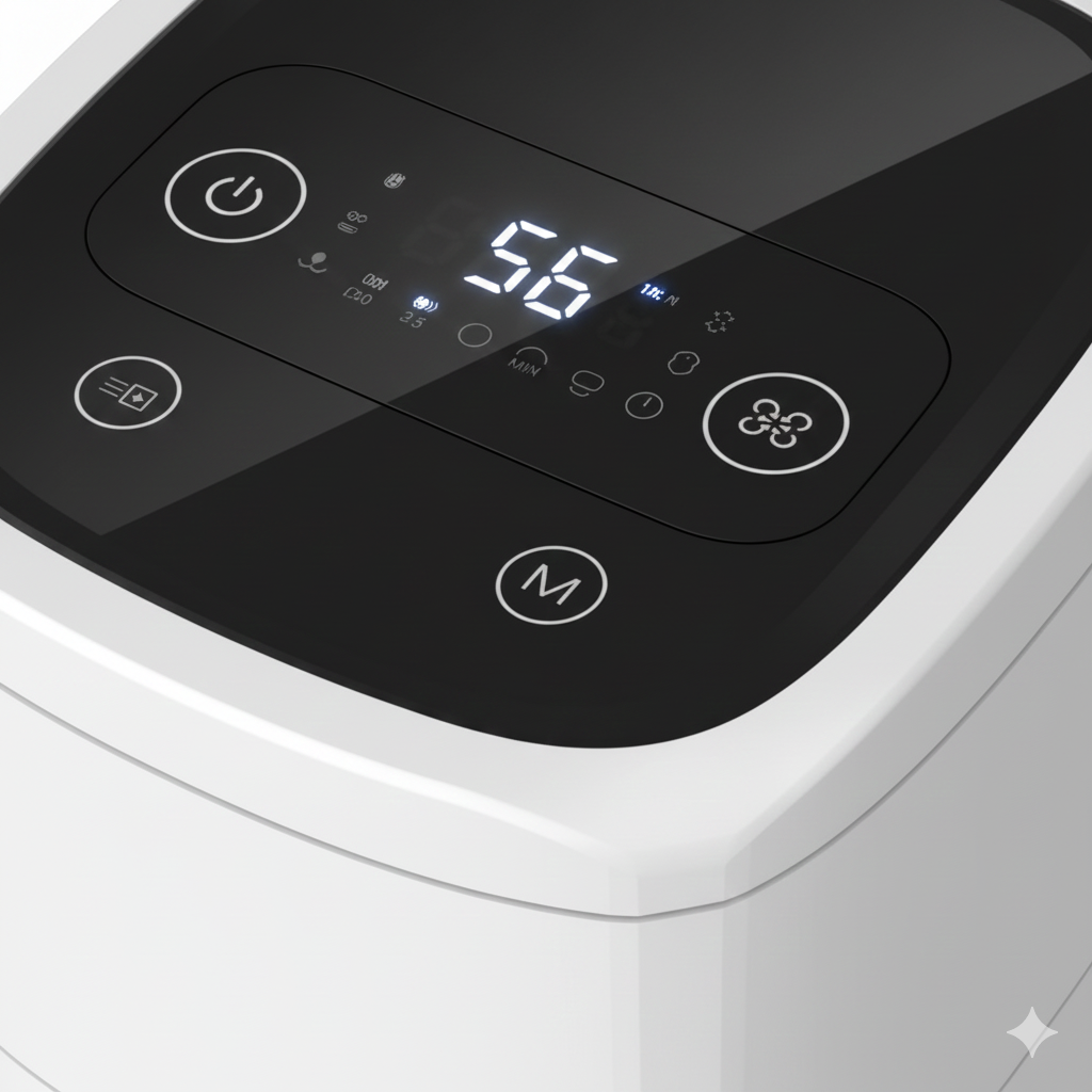 White Westinghouse WDE 606 dehumidifier by JET INDIA with digital display and vents, designed to remove 60 liters of moisture daily.